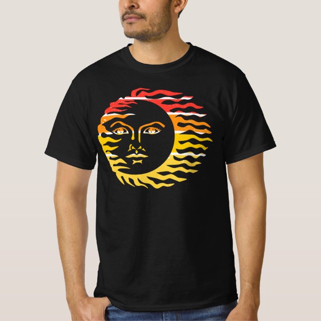 Camiseta Arte da face do Sol Retroativa (Frente)