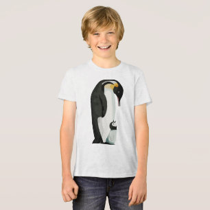 Camiseta Arte da ligação entre pais e filhotes de pinguim