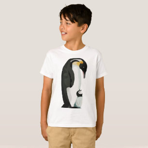 Camiseta Arte da ligação entre pais e filhotes de pinguim