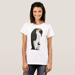 Camiseta Arte da ligação entre pais e filhotes de pinguim