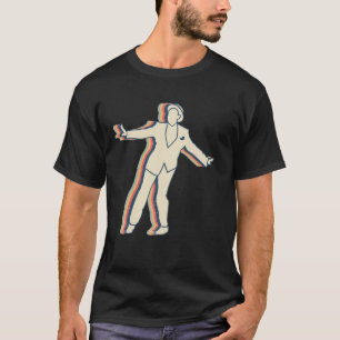 Camiseta Arte da Linha Retroativa do Dançarino de Dança de