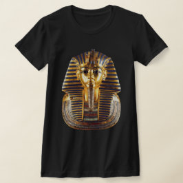 Camiseta Arte da Máscara do Faraó Egípcio Dourado