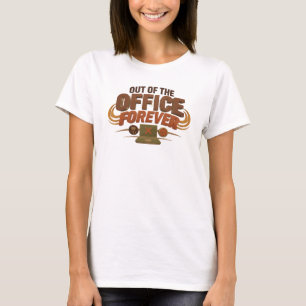 Camiseta Arte da Moda Vermelha Chic FORA DO TRABALHO