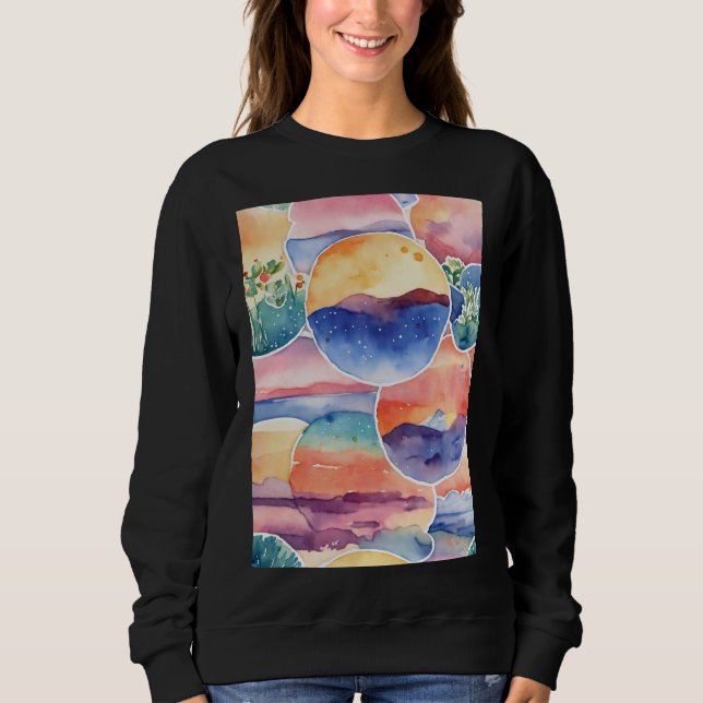 Camiseta arte da natureza da cor da água (Frente)