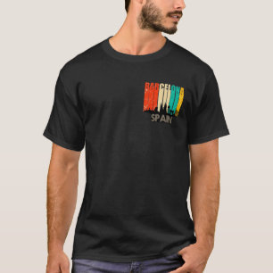 Camiseta Arte da Paisagem Urbana de Barcelona Espanha