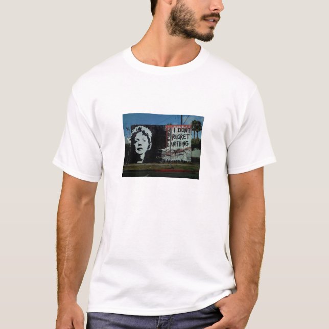 Camiseta Arte da rua de Edith Piaf (Frente)