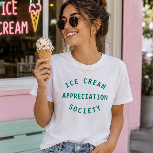Camiseta Arte da Sociedade de Apreciação do sorvete