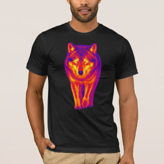 Camiseta Arte da Visão Térmica do Lobo