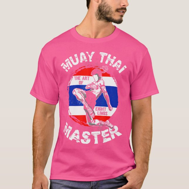 Camiseta Arte De 8 Membros Muay Thai Fighter Master Warrior (Frente)