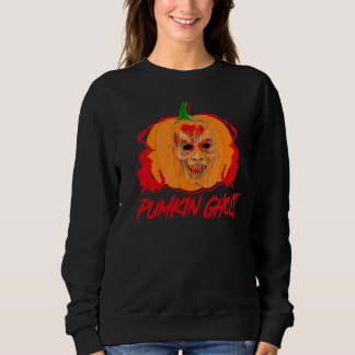 Camiseta Arte de Abóbora Fantasma Assustador do Halloween