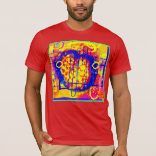 Camiseta Arte de Abstrações Vibrantes Modernas