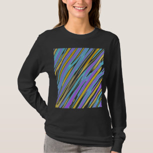Camiseta Arte de Abstrato com Faixa Retral