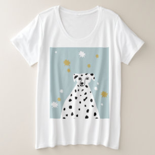 Camiseta Arte de Abstrato de Cachorro Dalmático