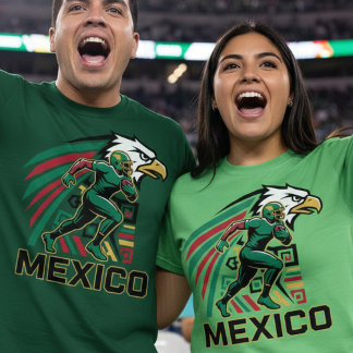 Camiseta Arte de Ação Águia do Futebol Nacional do México O