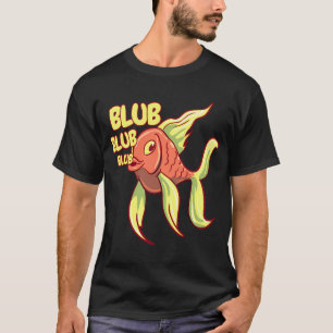 Camiseta arte de adesivo de peixe dourado, design