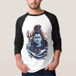 Camiseta Arte de Adiyogi do Senhor Shiva - Tridente Poderos