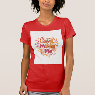 Camiseta Arte de Afirmação Divertida Feita pelo Amor
