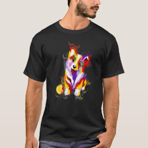 Camiseta Arte de água Splash cachorrinho fofo Corgi Premium