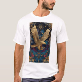 Camiseta arte de águia dourada celestial