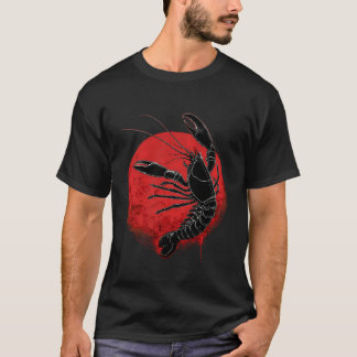 Camiseta Arte de Amante de Lagosta Mar Oceano Motivo Animal