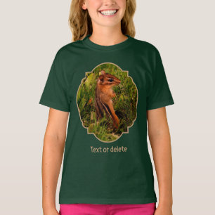Camiseta Arte de Animais Silvestres Esquilo-Listrado Bebê