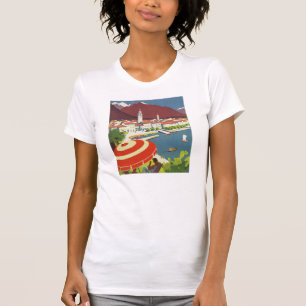 Camiseta Arte de anúncio de viagem da Suíça vintage