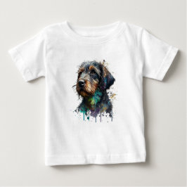 Camiseta Arte de Aquarela Adorável E Cabelada Por Cabelo