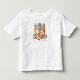 Camiseta Arte de aquarela com citação de raposa inteligente