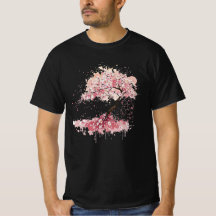 Arte de Aquarela da Árvore Sakura Flor de Cerejeir