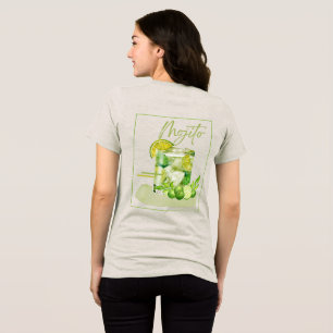 Camiseta Arte de Aquarela de Coquetel Mojito