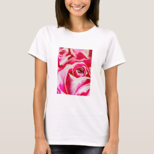 Camiseta Arte de aquarela rosa-rosas