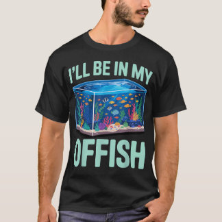 Camiseta Arte de Aquário para Aquarista Coral Tanque de Pei