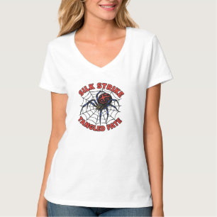 Camiseta Arte de Aranha do Destino Emaranhado Silk Strike