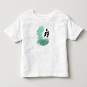 Camiseta arte de árvore verde escandinava simples menta mod