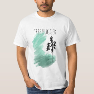 Camiseta arte de árvore verde escandinava simples moderno m