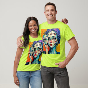 Camiseta Arte de Autoreflexão Destruída