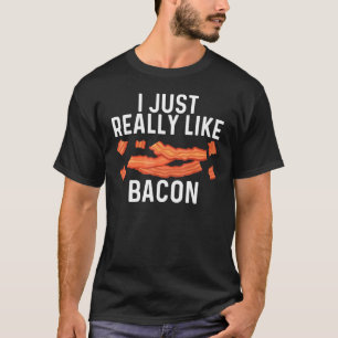 Camiseta Arte de Bacon Legal Para Homens Mulheres Porco Tir