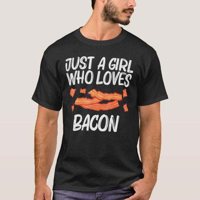 Camiseta Arte De Bacon legal Para Raparigas Porcos De Crian (Frente)