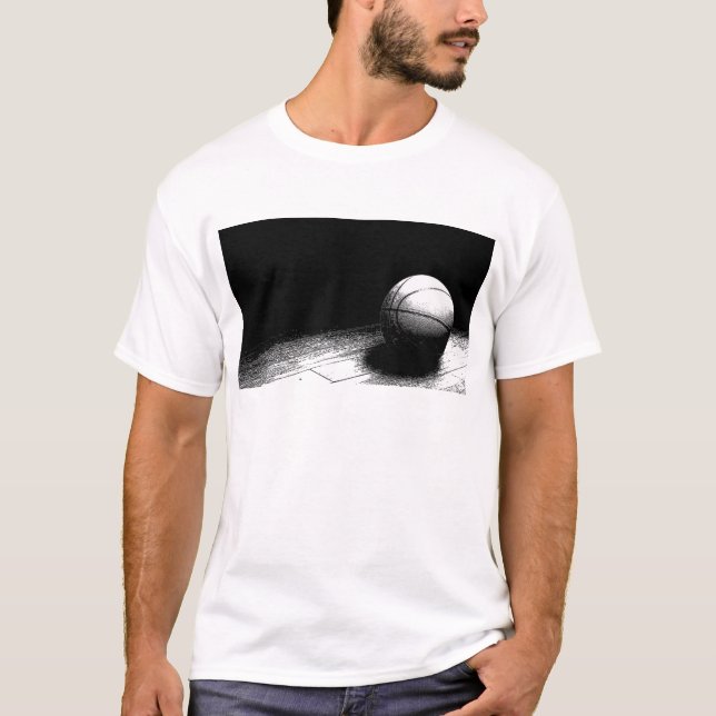 Camiseta Arte de Basquete Branca (Frente)