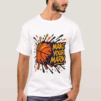 Camiseta Arte de Basquete de grafite - Faça sua marca