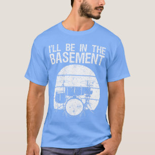 Camiseta Arte de Baterista Engraçado Homens Mulheres Bateri