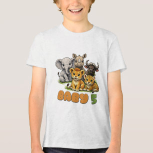 Camiseta Arte de berçário safari em tons terrosos Baby Big 