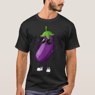 Camiseta Arte de Berinjela Legal Para Homens Mulheres Crian