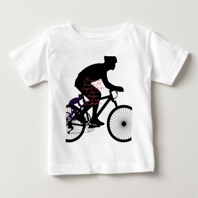 Camiseta Arte de Bicicleta Minimalista  (Frente)