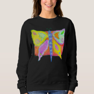 Camiseta Arte de borboleta Abstrato Colorida para Vestir