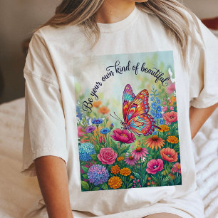Camiseta Arte de Borboleta Linda do Seu Jeito