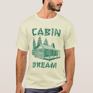 Camiseta Arte de Cabina de Log de Sonho de Cabina