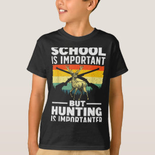 Camiseta Arte de Caça ao Veado Para Crianças Meninos Caçado