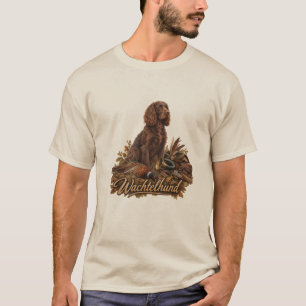 Camiseta Arte de Caça com Wachtelhund, Spaniel Alemão