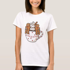 Camiseta Arte de Cacau de Gengibre Sippin’ On Sweetness